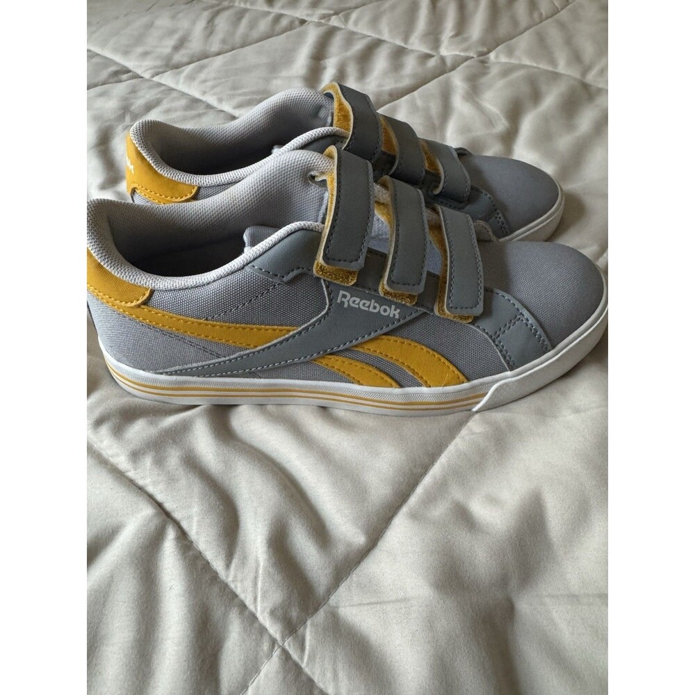 Unisex Reebok Strap Mustard/Gray/white Sneakers Size Young Men 5 - Picture 4 of 8
